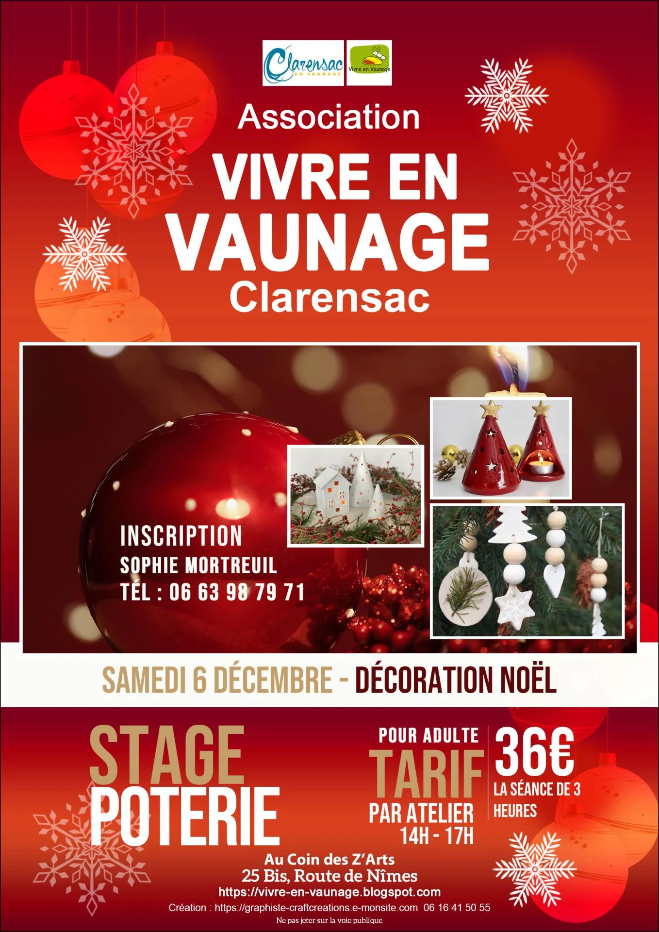 Stage poterie de Noël Clarensac