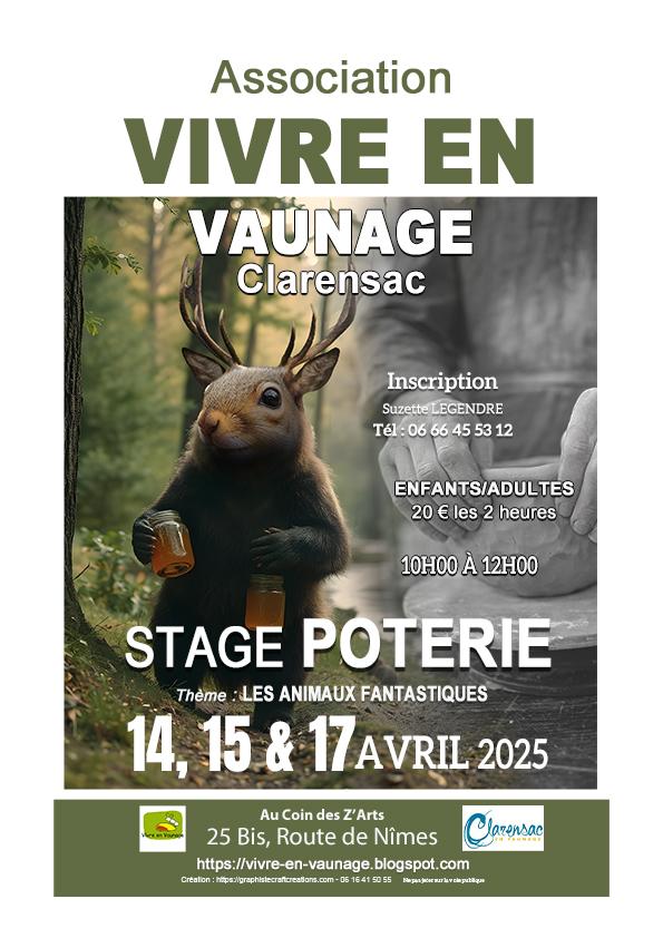 Affiche stage avril 2025 pour reseaux sociaux