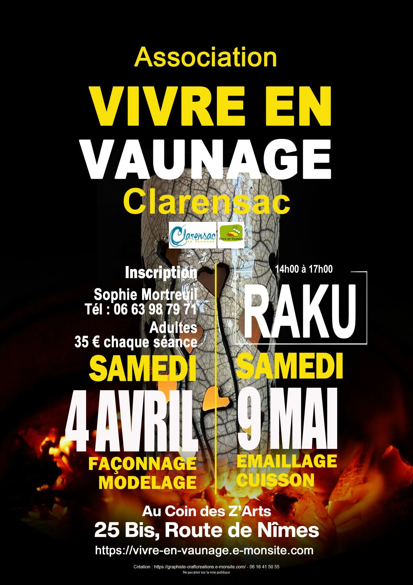 Stage raku poterie clarensac